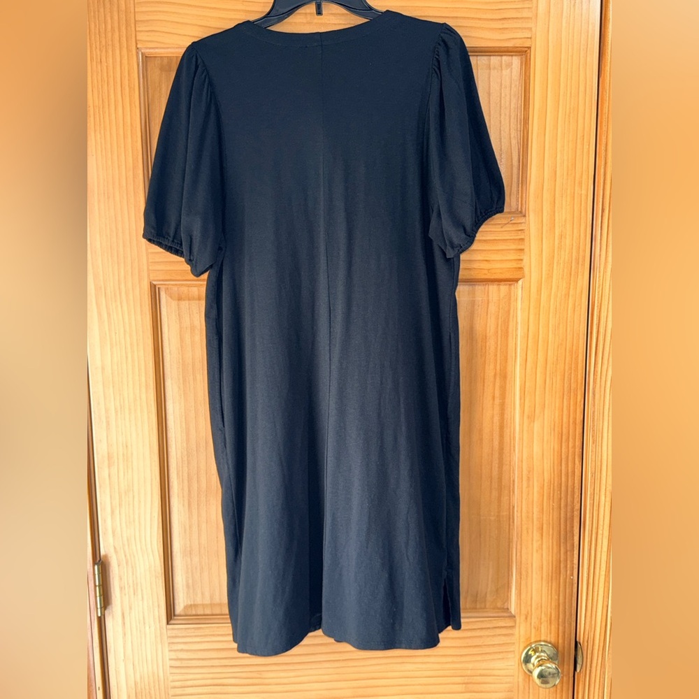 NWT J. Jill Women’s Embroidered, Split Neck, Puff Sleeve w/Pockets Shift Dress-S - Picture 11 of 16